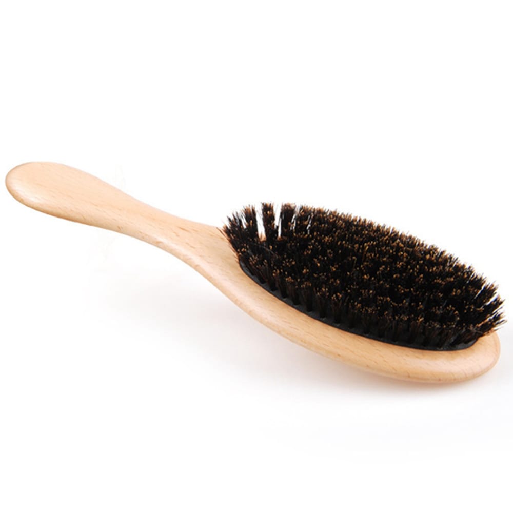 Natural Boar Bristle Hair Brush Wooden Paddle Hairbrush