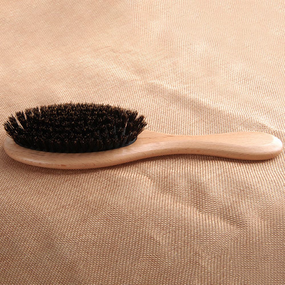 Natural Boar Bristle Hair Brush Wooden Paddle Hairbrush