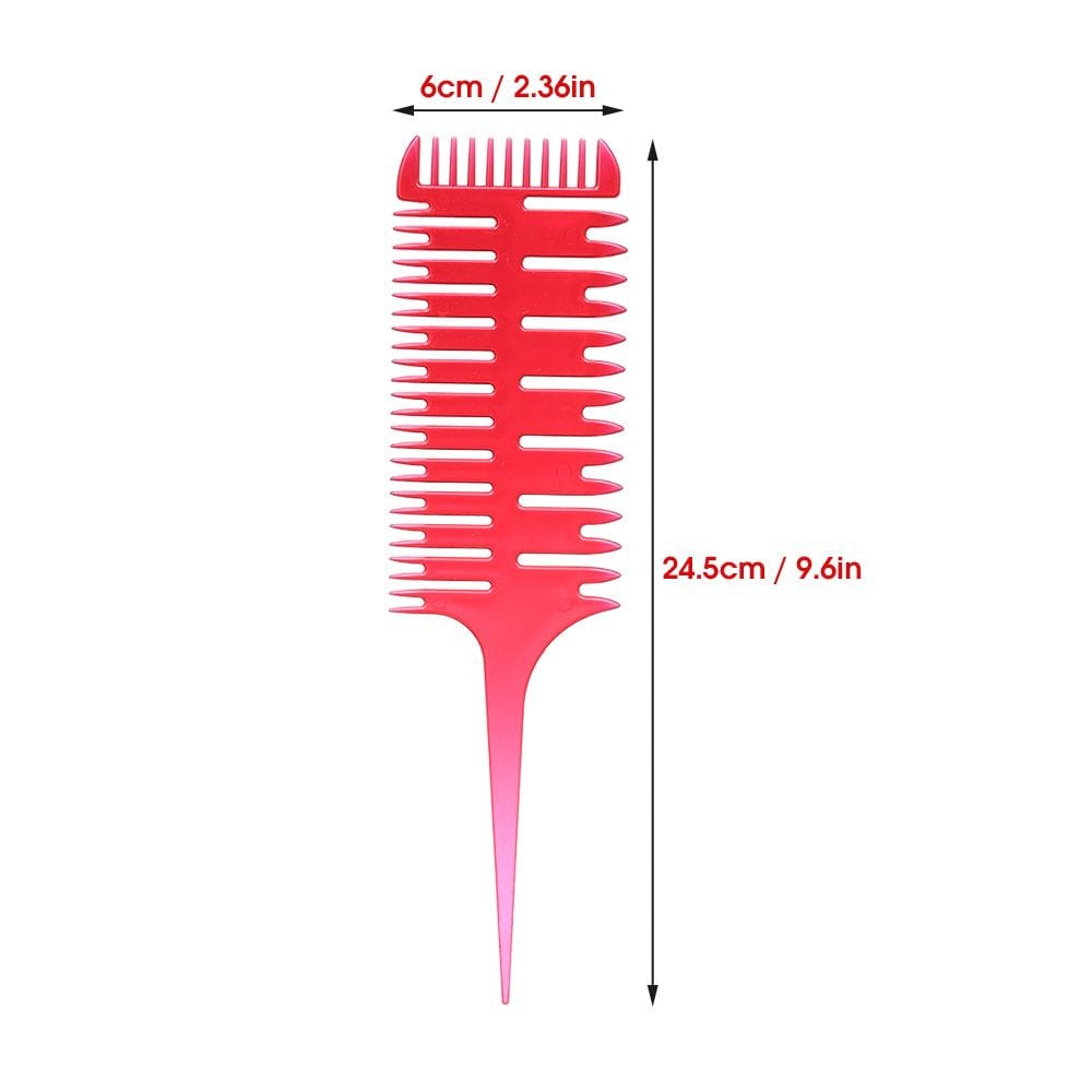 Hair Dyeing Comb 3-Way Sectioning Highlight Comb