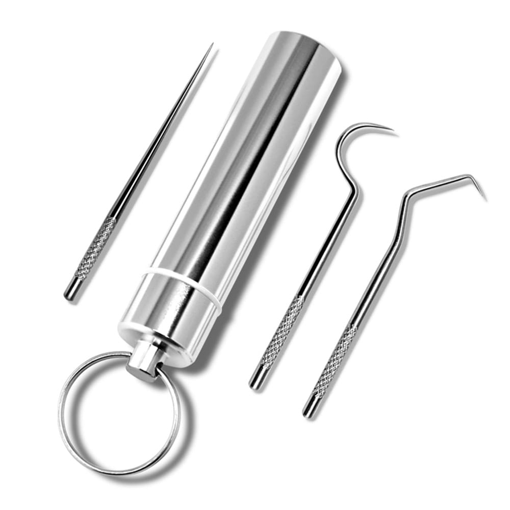 Portable Toothpicks Stainless Steel Tooth Pick Sticks Pocket