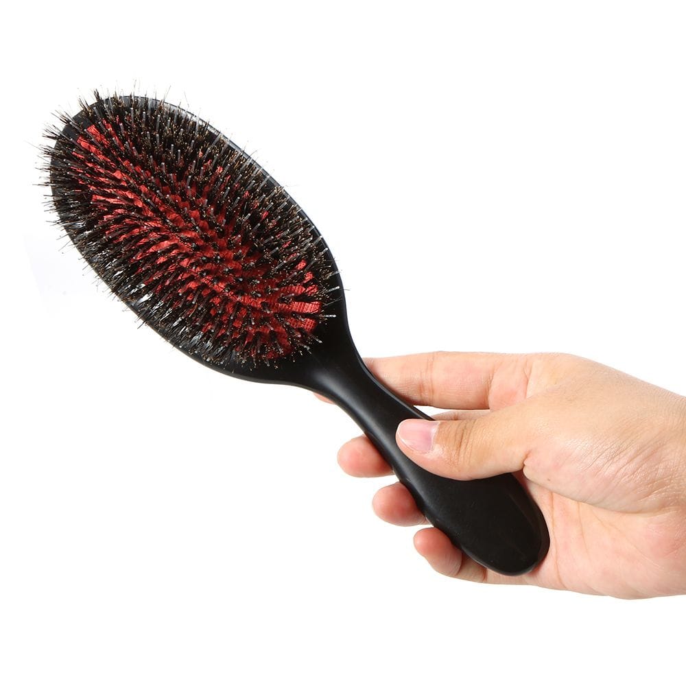 Boar Bristle & Nylon Hair Brush Oval Anti-static Paddle Comb