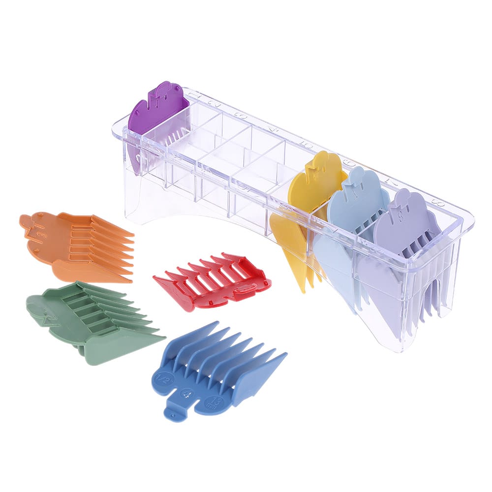 8 Sizes Colorful Hair Clipper Limit Comb Guide Attachment