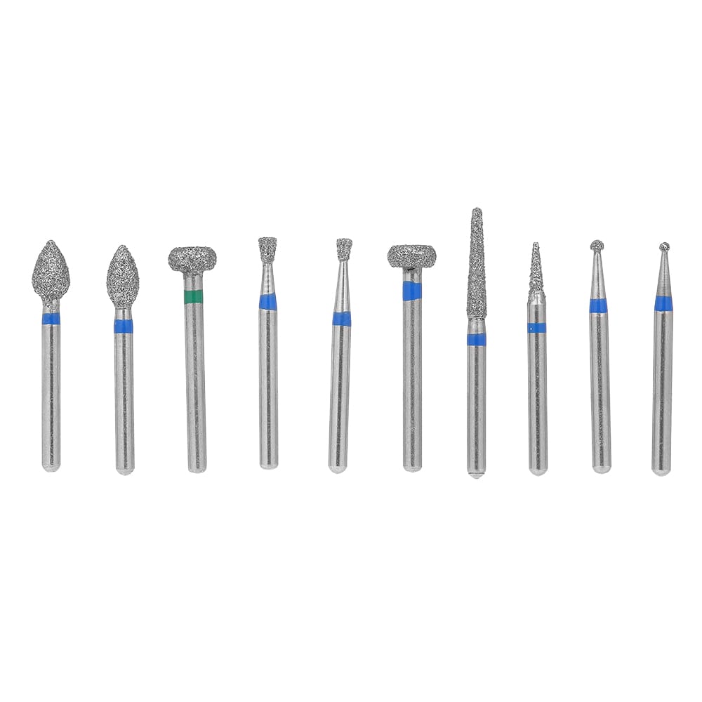 10 Pcs Dental High Speed Burs Set Diamond Drill Bits Teeth - 4