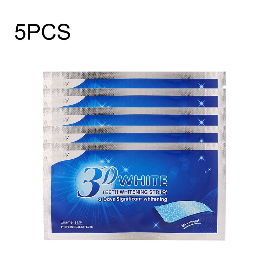 1/5/14PCS 3D Teeth Whitening Strips Anti-Sensitive Double - 5pcs