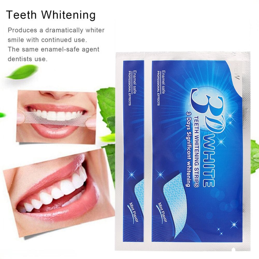 1/5/14PCS 3D Teeth Whitening Strips Anti-Sensitive Double - 5pcs