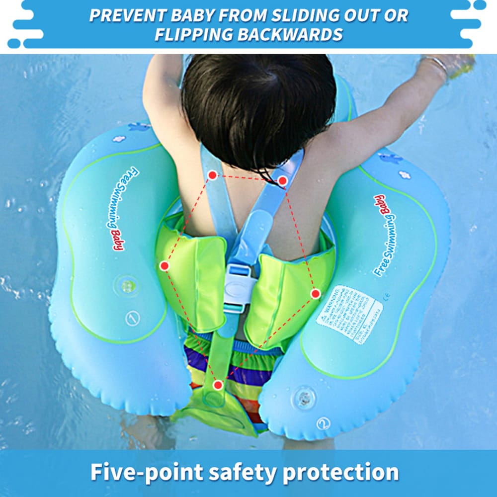 Inflatable Baby Swimming Ring with Removable Sun Canopy - L