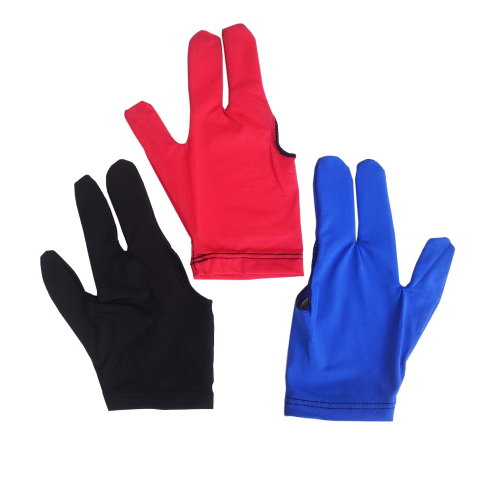 3 PCS Absorbent Billiard Gloves Three Fingers Spandex Cue - 3 pcs