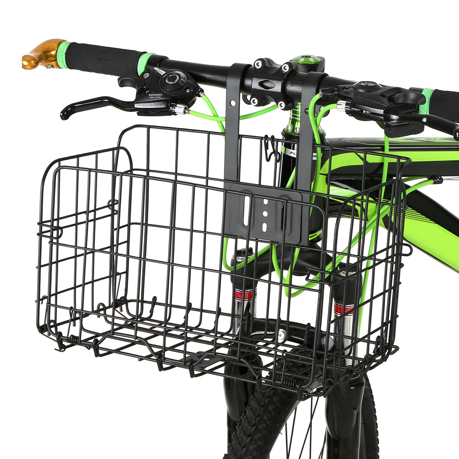 Folding Bike Basket Detchable Steel Wire Bike Handlebar