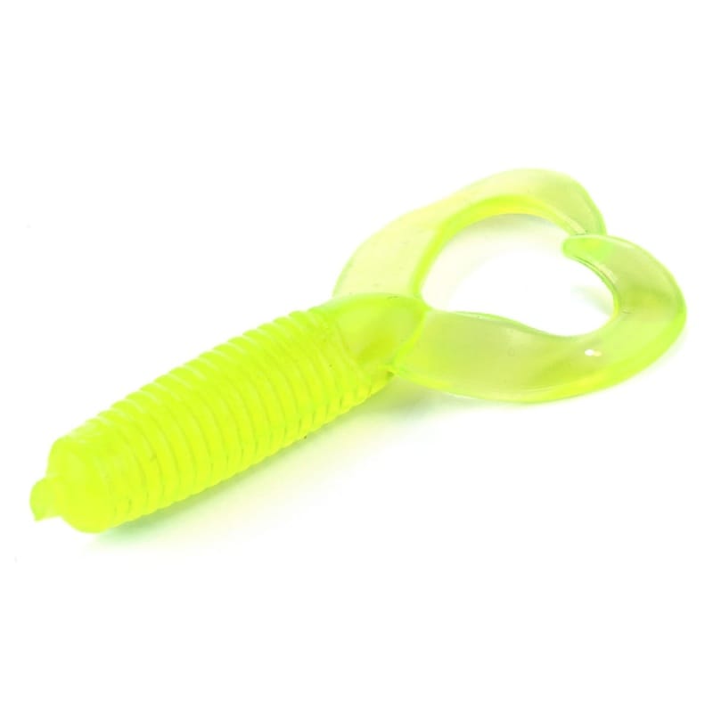 HENGJIA SO105 20 PCS 3.5cm/0.9g Double Tailed Bait Soft Bait for Sea Fishing (Yellow)